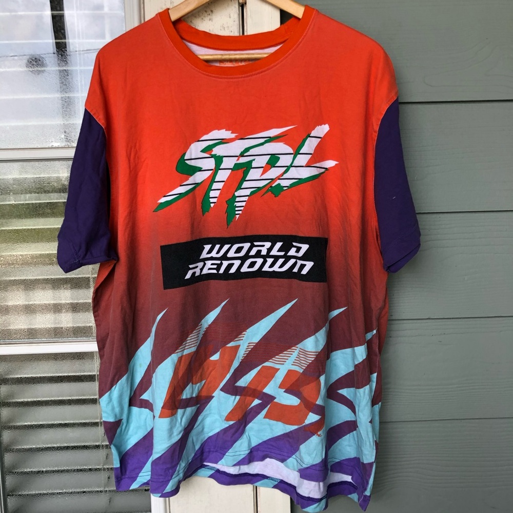Staple Men's World Renown T-shirt Graphic Tee AOP 2XL
